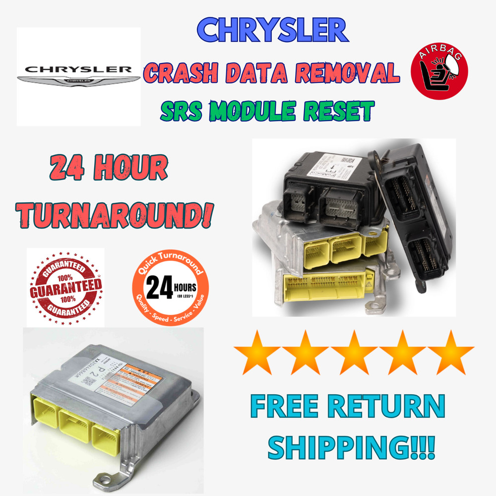 CHRYSLER SRS RESTRAINT MODULE CRASH DATA REMOVAL RESET REPAIR SERVICE