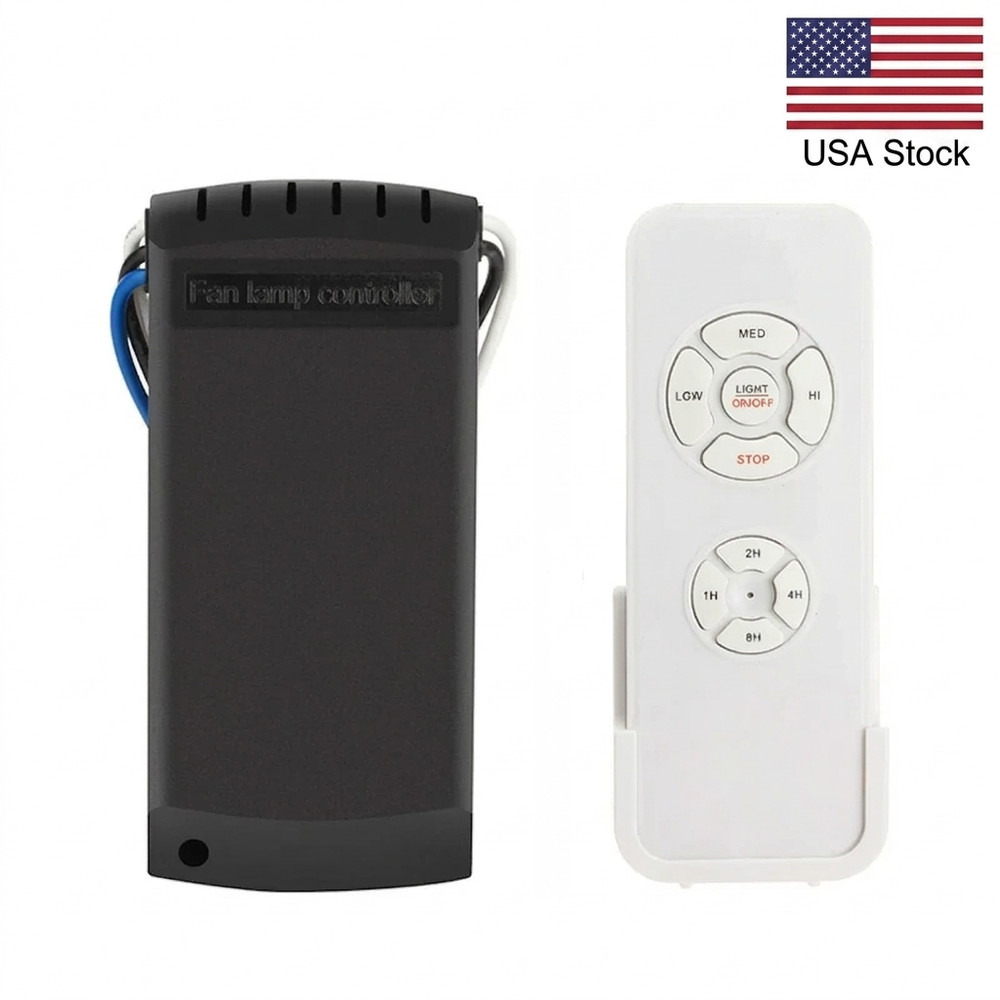 Universal Ceiling Fan Lamp Light Remote Control Receiver Kit Timing Wireless 15M