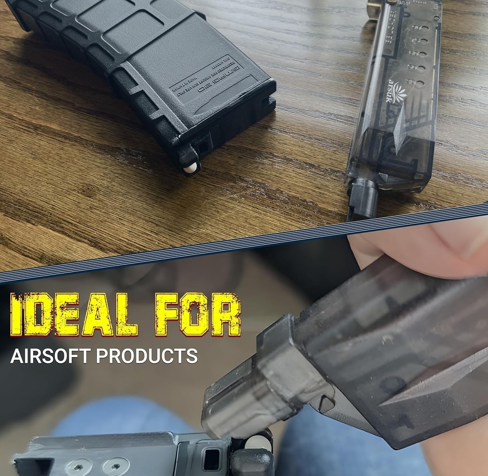 90-Round 6mm Airsoft Speed Loader - Compact Design with Universal Adapter