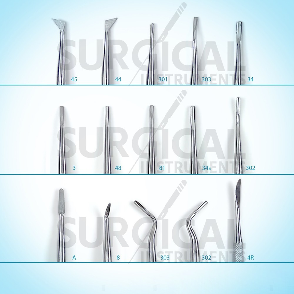 15 Pcs Dental Elevators Extraction Surgical Instruments Stainless German Grade