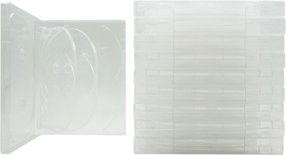 (10) 8 Disc Capacity DVD Boxes Cases Multi Box Set Replacements 22mm #DV8R22CLWT