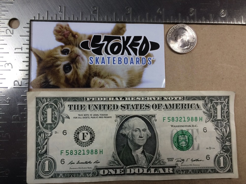 Stoked Skateboards Kitten Sticker