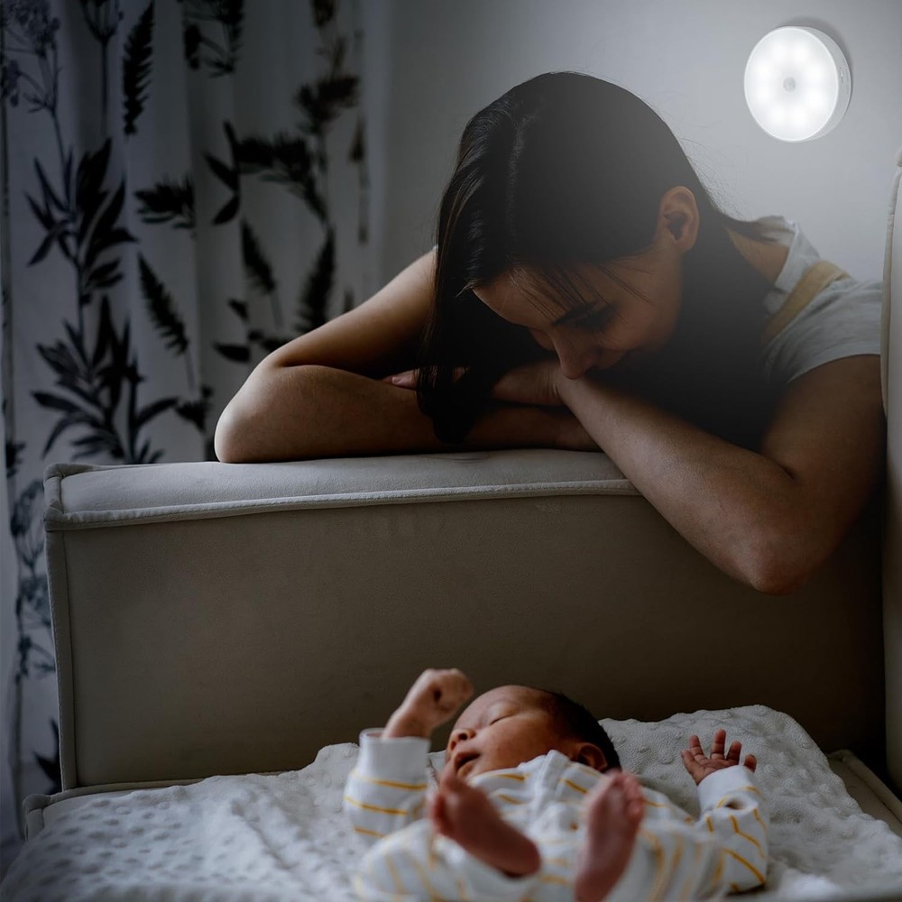 Motion Sensor Night Light 2 Pack LED Light, White