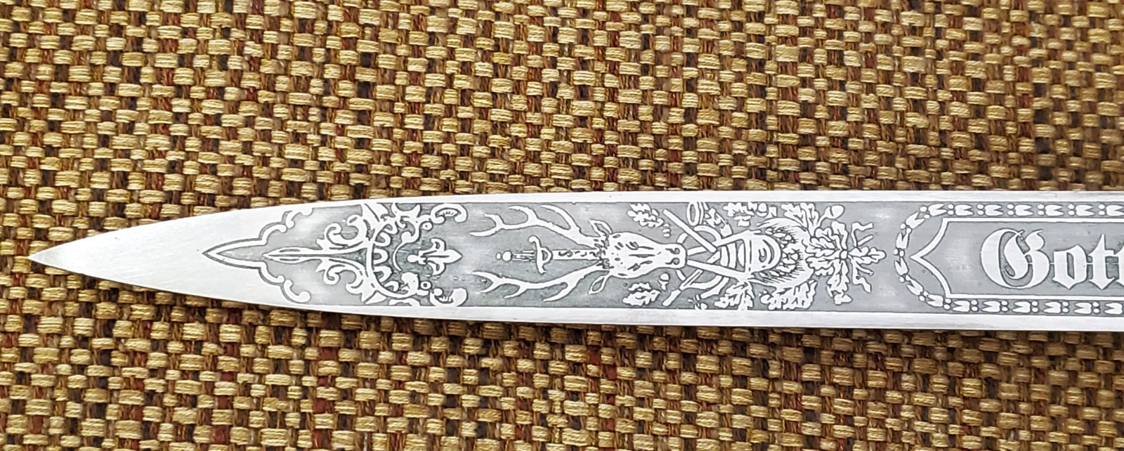 German Weyersberg & Co Solingen Hirschfanger Hunting Dagger"Gott Mit Uns" c.1900