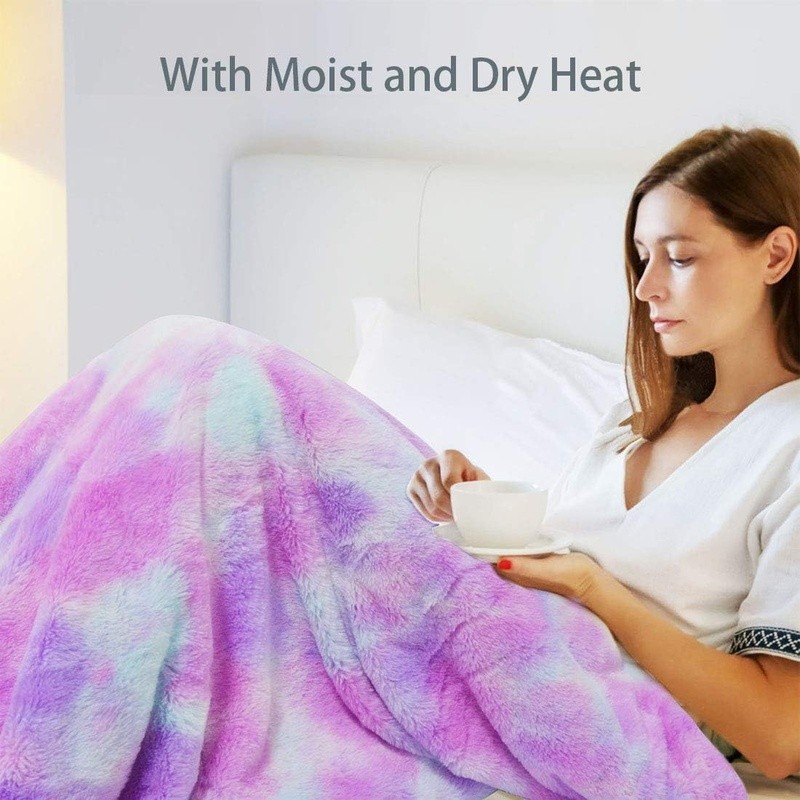 Cozy Electric Blanket W/ 12 Heating Levels Soft Sherpa Material Timer Function