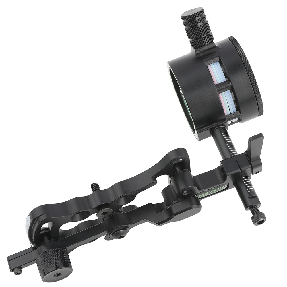 Compound Bow Sight Double 2-Pin Archery 0.019 Adjustable Aluminum Shooting Hunt