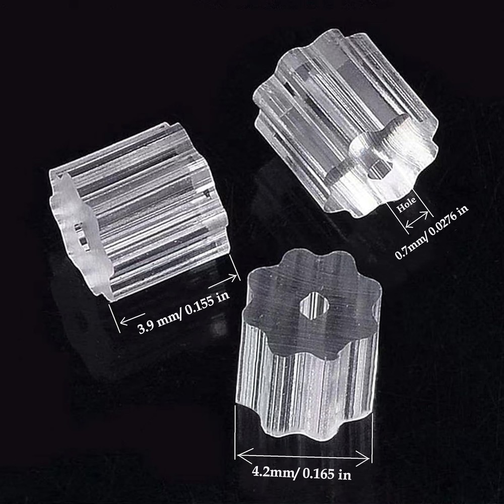 Silicone Earring Backs, 200 Pcs Soft Clear Hypoallergenic Replacement Stopper...