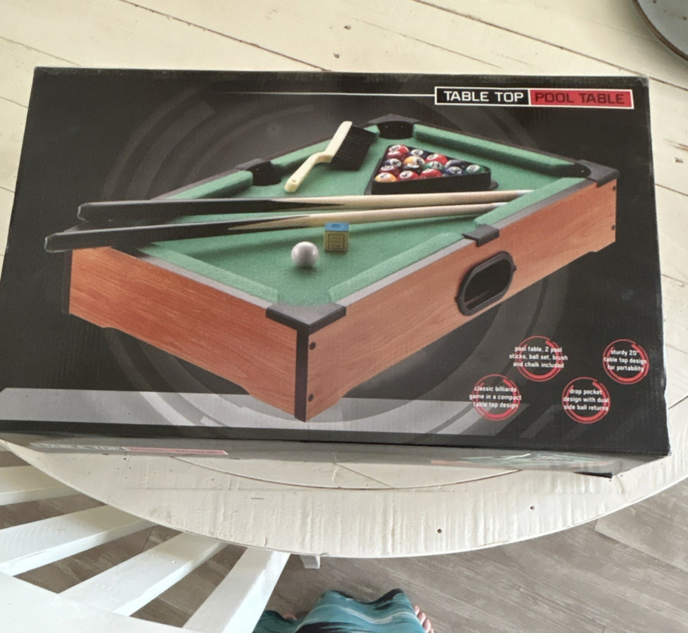 Table Top Mini Pool Table with Accessories, Portable Billiard Table Game Set