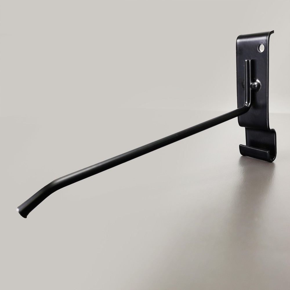 10-Pack 6" Black Gridwall Hooks, Strong and Stylish Hanging Solution