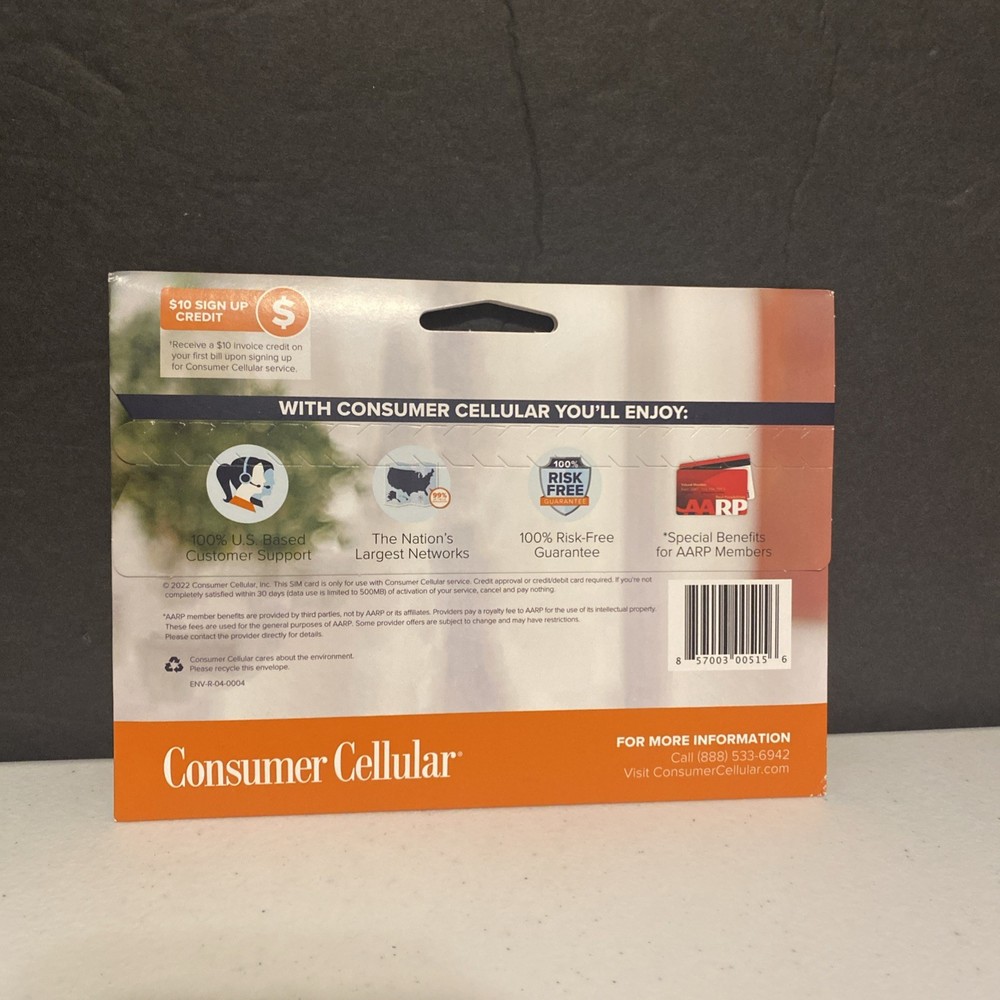Consumer Cellular All-in-One SIM Card AT&T