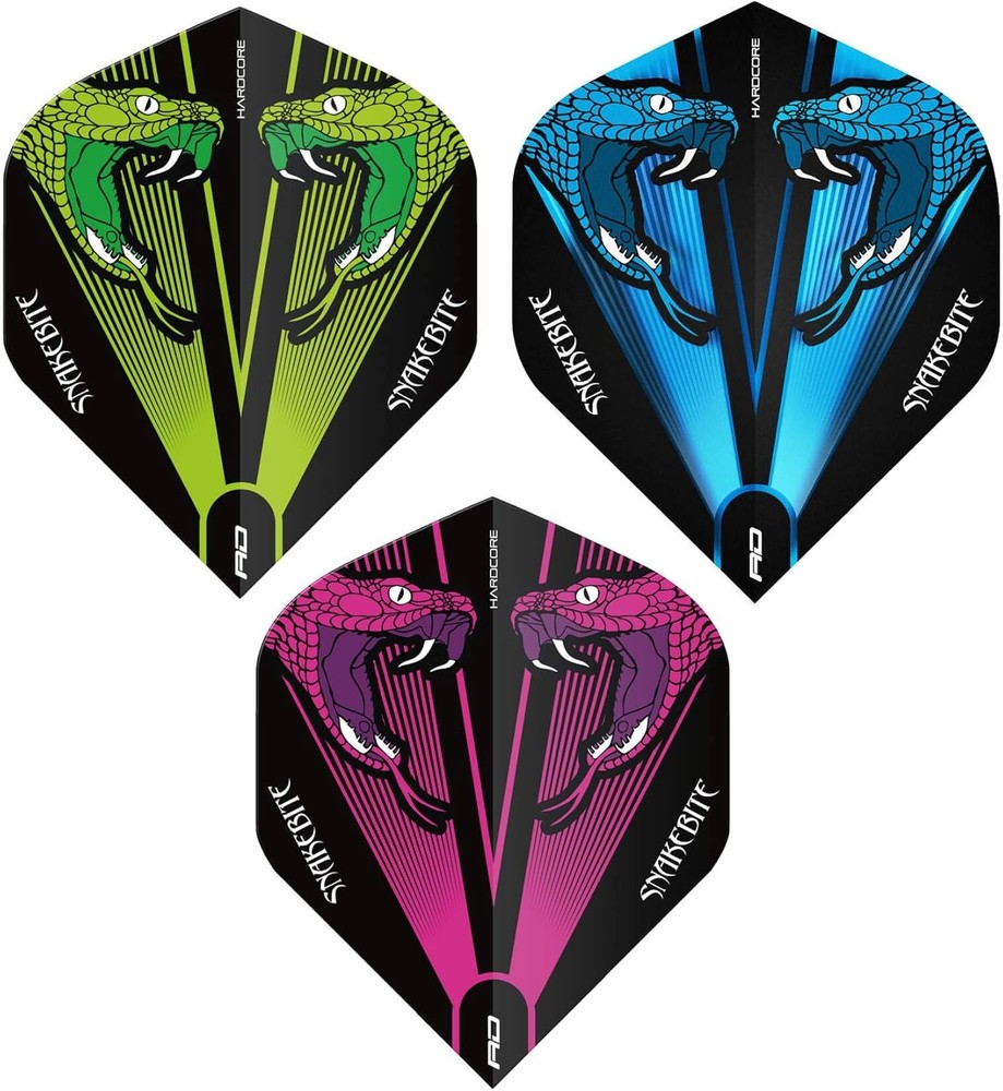 RED DRAGON Peter Wright Snakebite Flight Packs Transparent