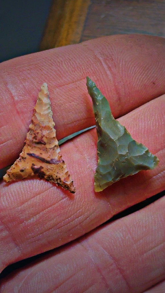 Flintknapped Flint Ridge Replicated MicroLithic Alabama Hamilton Style Arrowhead