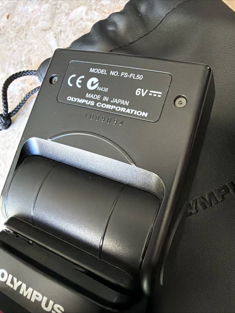 Olympus E System FL-50 Digital Electronic Flash Unit Shoe Mount w/ Case Mint👍