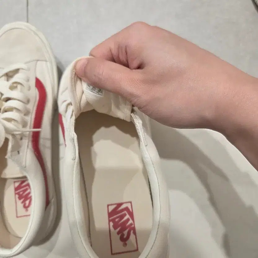 Vans Old Skool White Red 280 Official