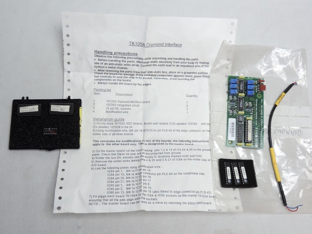 Twigi TK105A Diamond Set Interface Board Cintel ITK