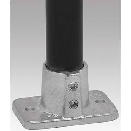 Hollaender 46-6 Structural Pipe Fitting, Rectangular Flange, Aluminum, 1 In