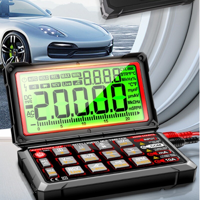 Auto Repair Multimeter Digital AC/DC Voltmeter Ammeter Capacitance Tester BLACK