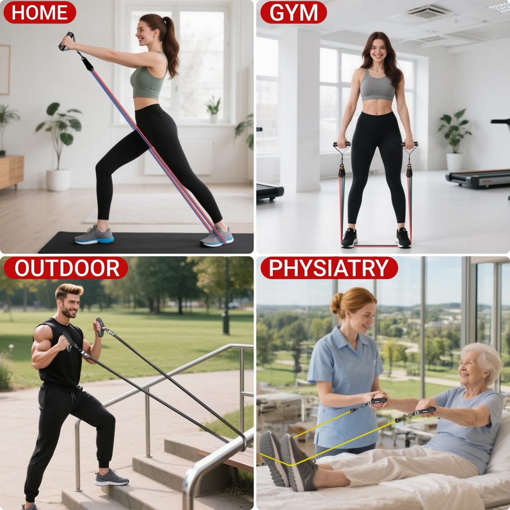Resistance Bands, Exercise Bands for Working Out, Work Out Bands with Handles...
