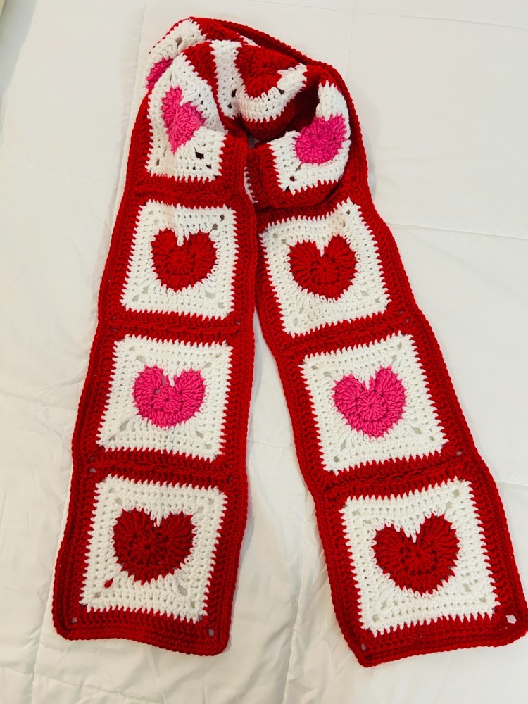 Crocheted Valentine Scarf