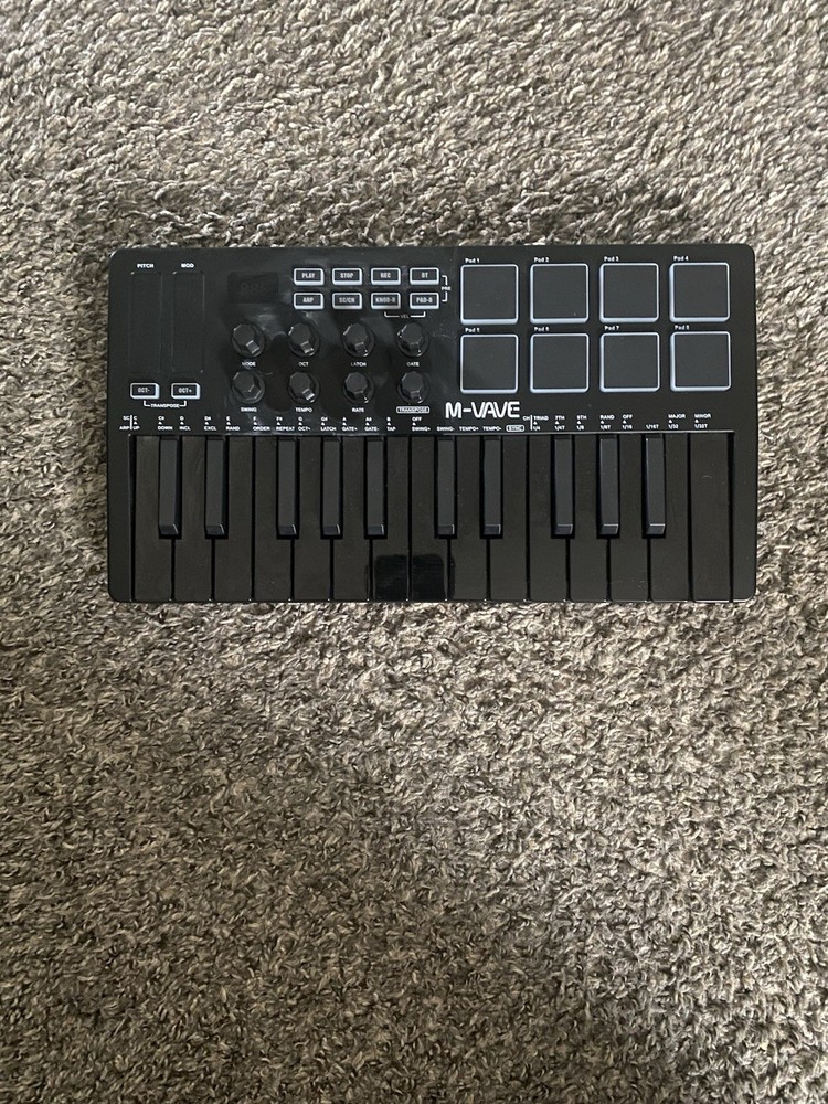 M-VAVE 25 Key USB MIDI Keyboard Controller With 8 Backlit Drum Pads, Bluetooth