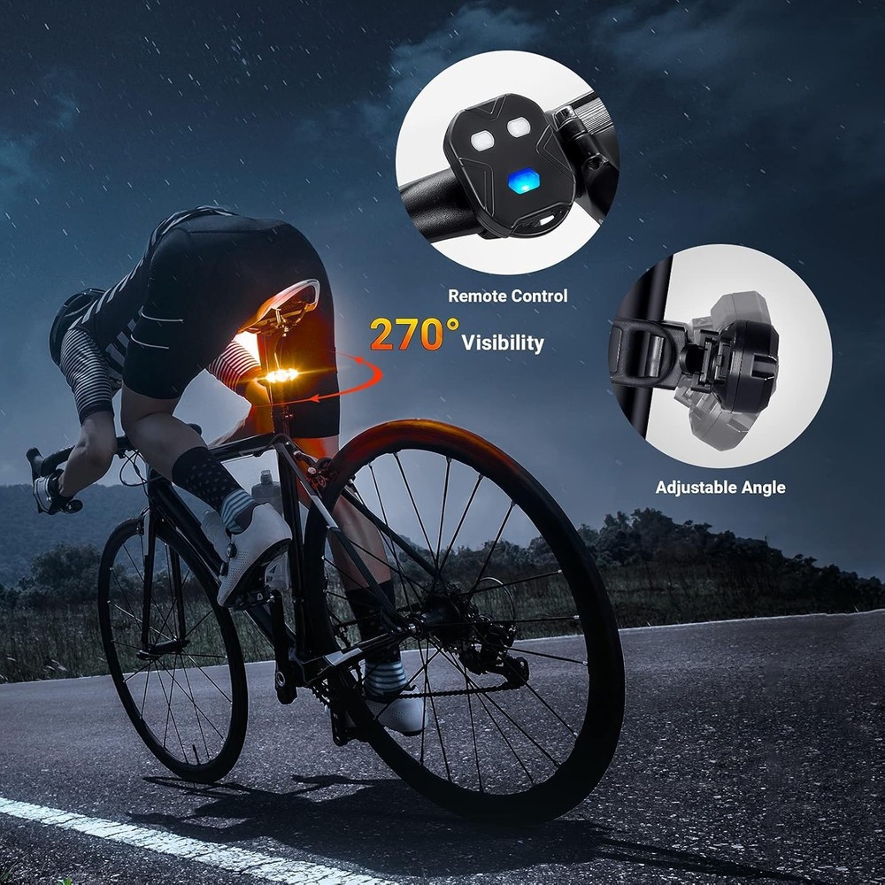 Rechargeable Bicycle Tail Light with 270-Degree Visibility & Easy Installation