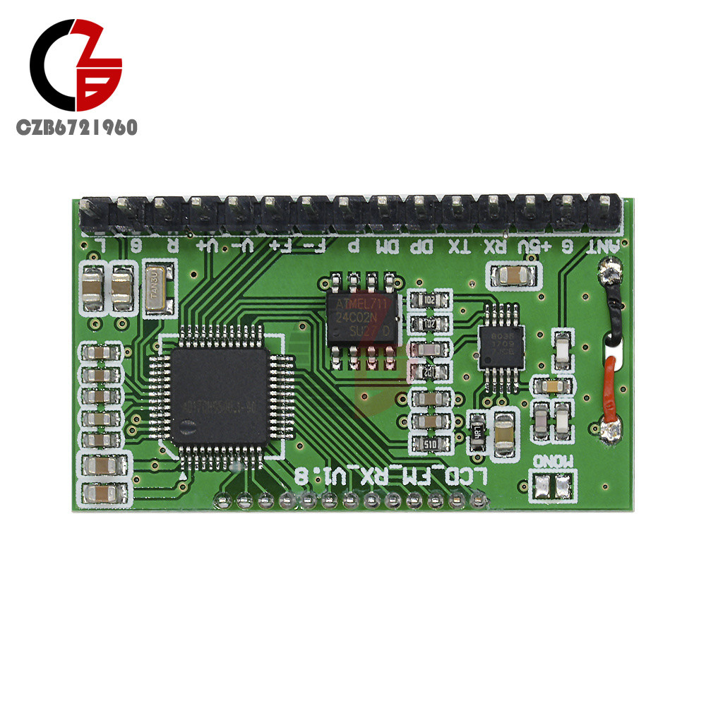 PLL LCD Digital 87-108MHZ FM Radio Receiver Module Wireless Microphone Stereo