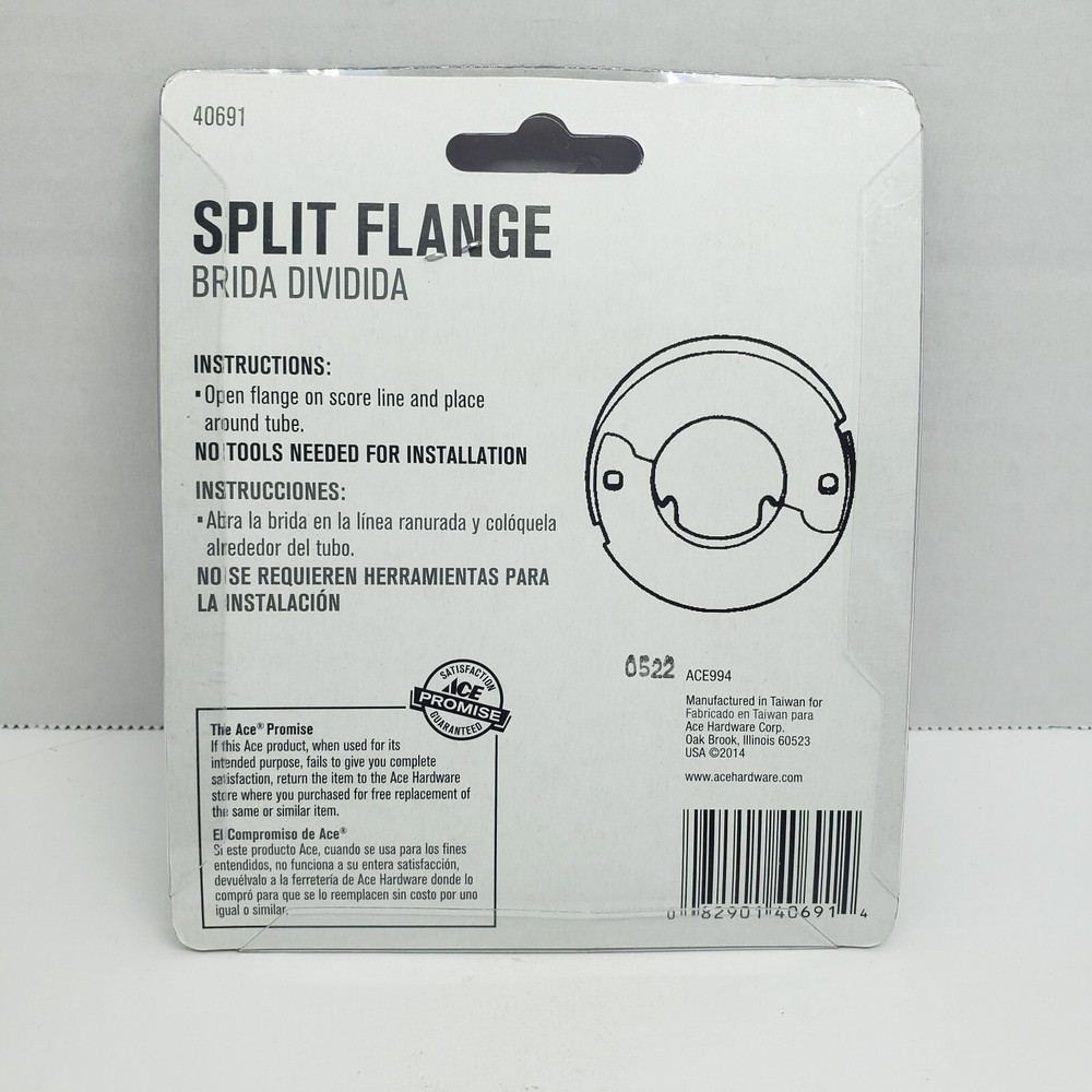 ACE Split Flange Chrome Metal 1" I.P.S. #40691
