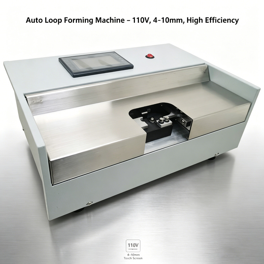 Auto Wire Coiling Machine 110V BV Wire 2.5-6mm² 4-10mm Loop Foot Switch & Touch