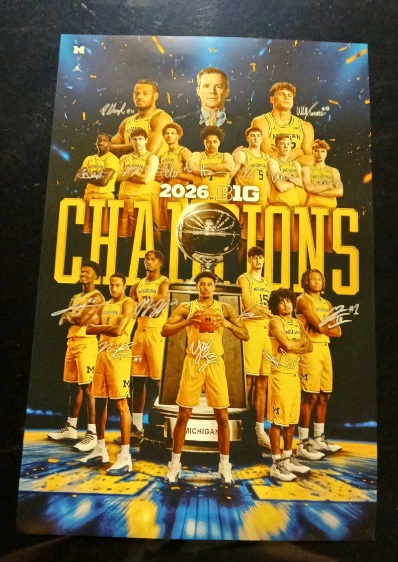 2026 Michigan Wolverines Basketball Big Ten Championship Poster
