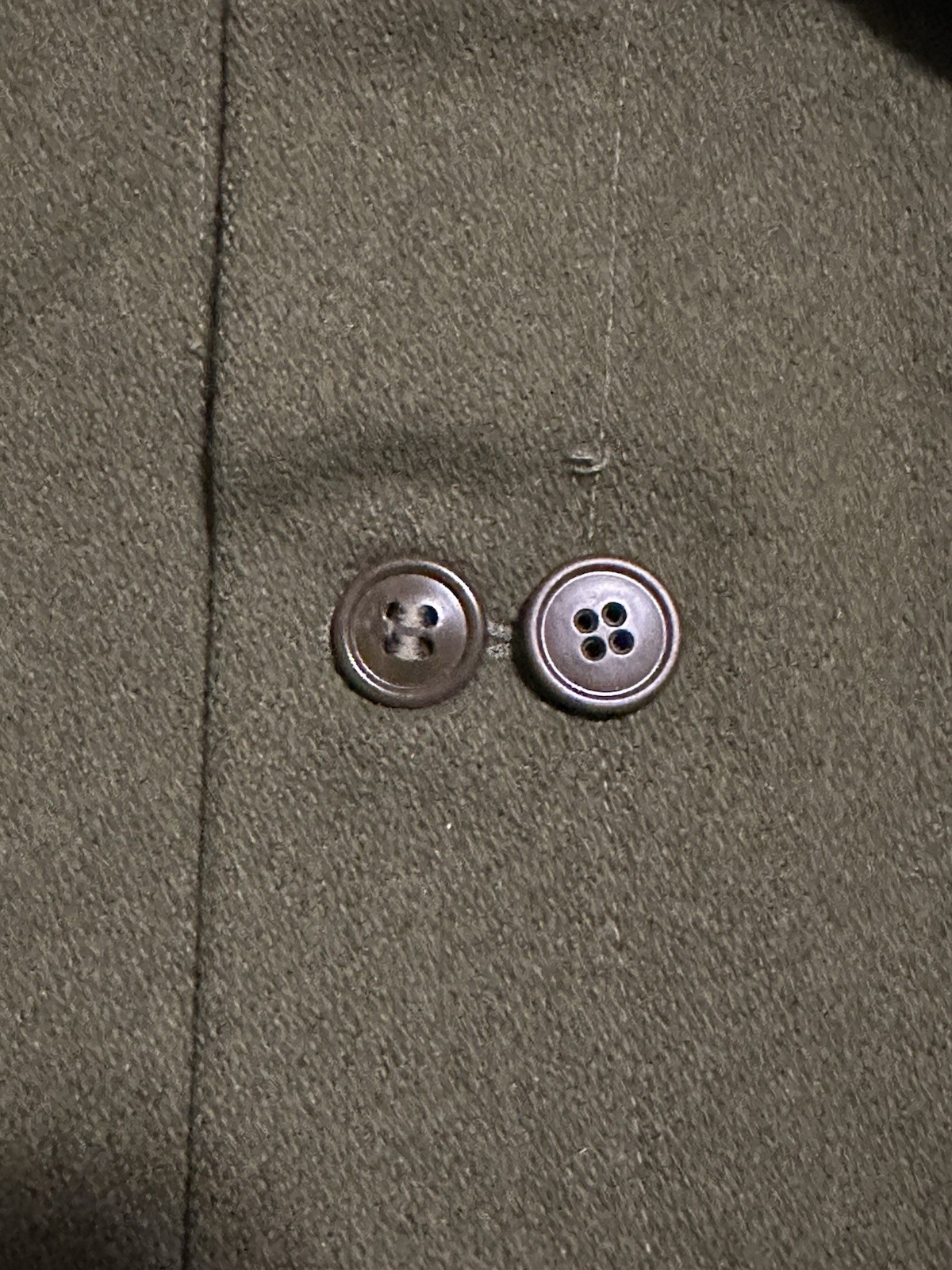 Vintage Military Fatigue Brown Replacement Buttons Korean War Era