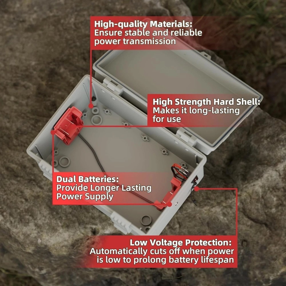 Starlink Mini Dual Battery Adapter Case with Switch Control