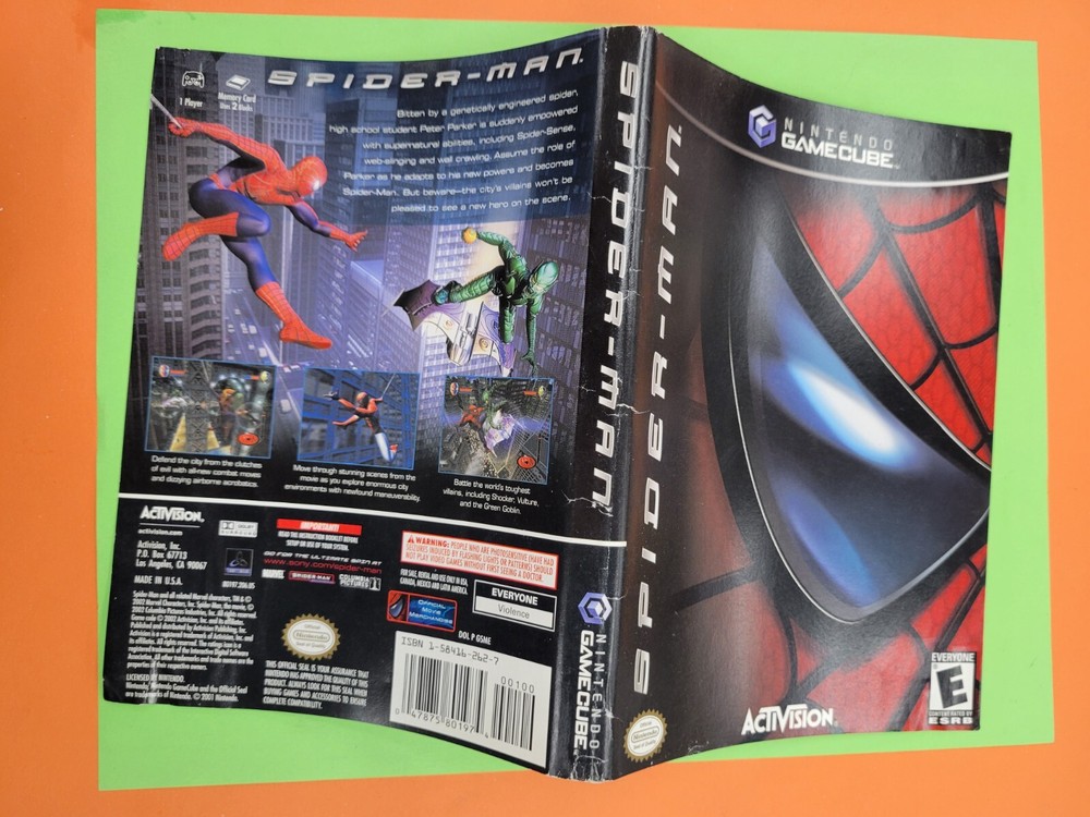 Spider-Man (Nintendo GameCube, 2002) Case Art Only