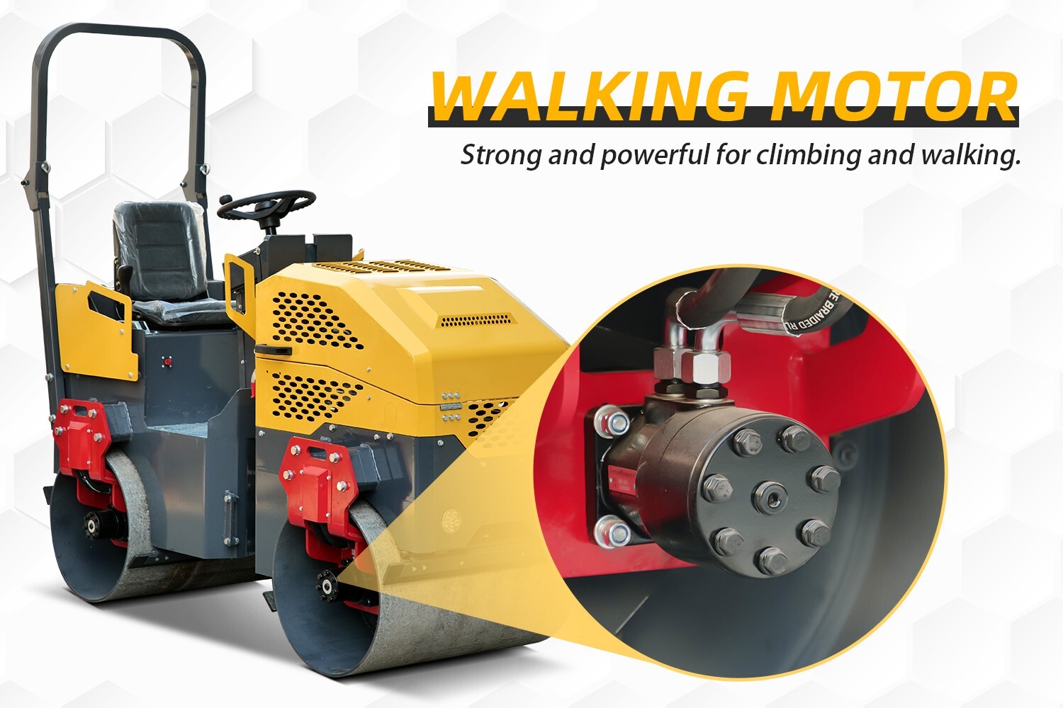 High quality 1 Ton Vibratory Road roller Asphalt Soil Double Drum Compactor