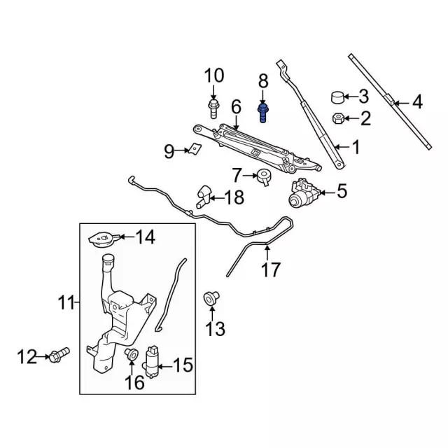 Genuine Ford Radiator Support Side Panel Bolt W714182S442