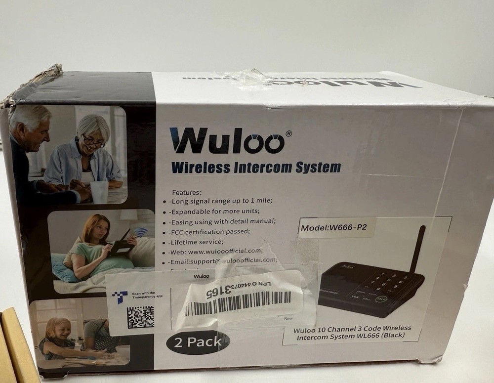 Wuloo WL666 Wireless Intercoms System - Black