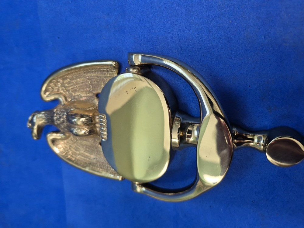 8" Brass American Eagle Door Knocker "EB"