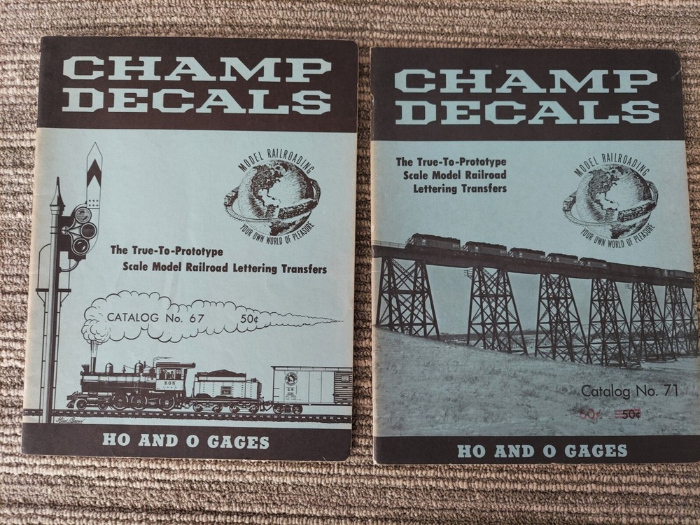 Champ Decals Catalogs #67 And #71