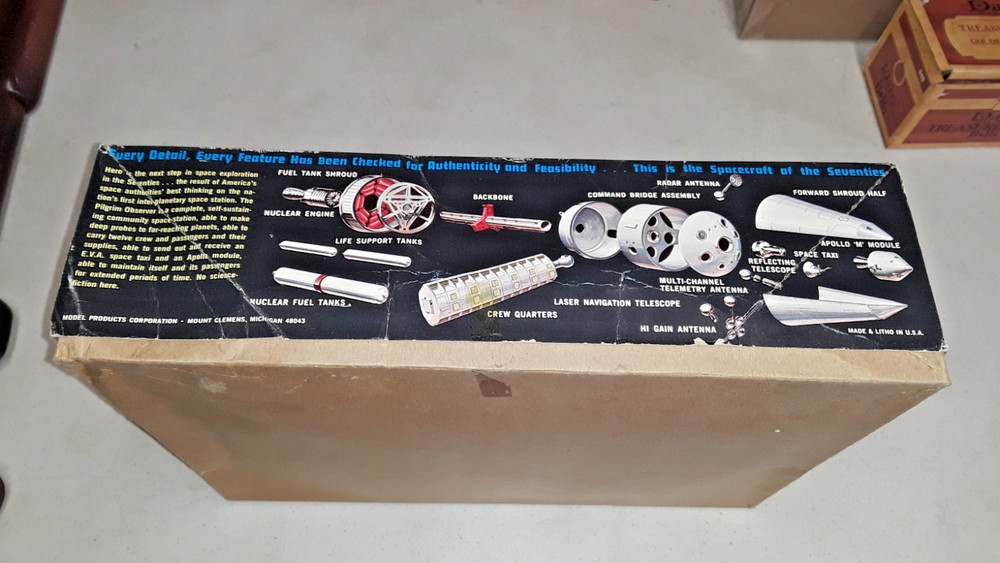 MPC PILGRIM OBSERVER SPACE STATION MODEL KIT 1/100 Scl- Open Box Complete (MK-31