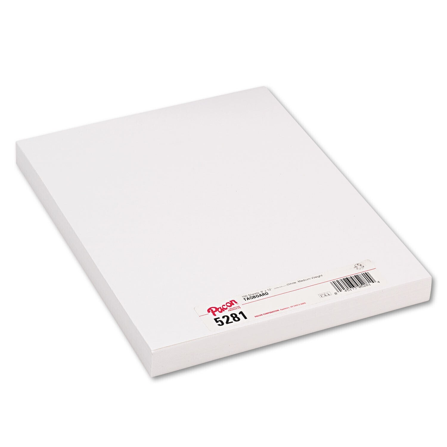Pacon 125-lb. Tagboard 9" x 12" White 100/Pack (5281) P5281