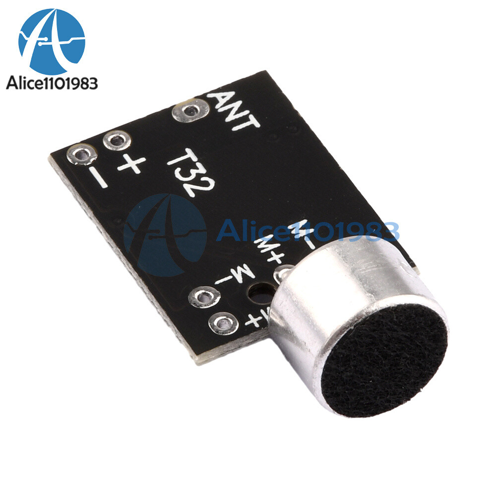 Wireless Microphone MIC FM 10dBm transmitter module support Dual-channel Stereo