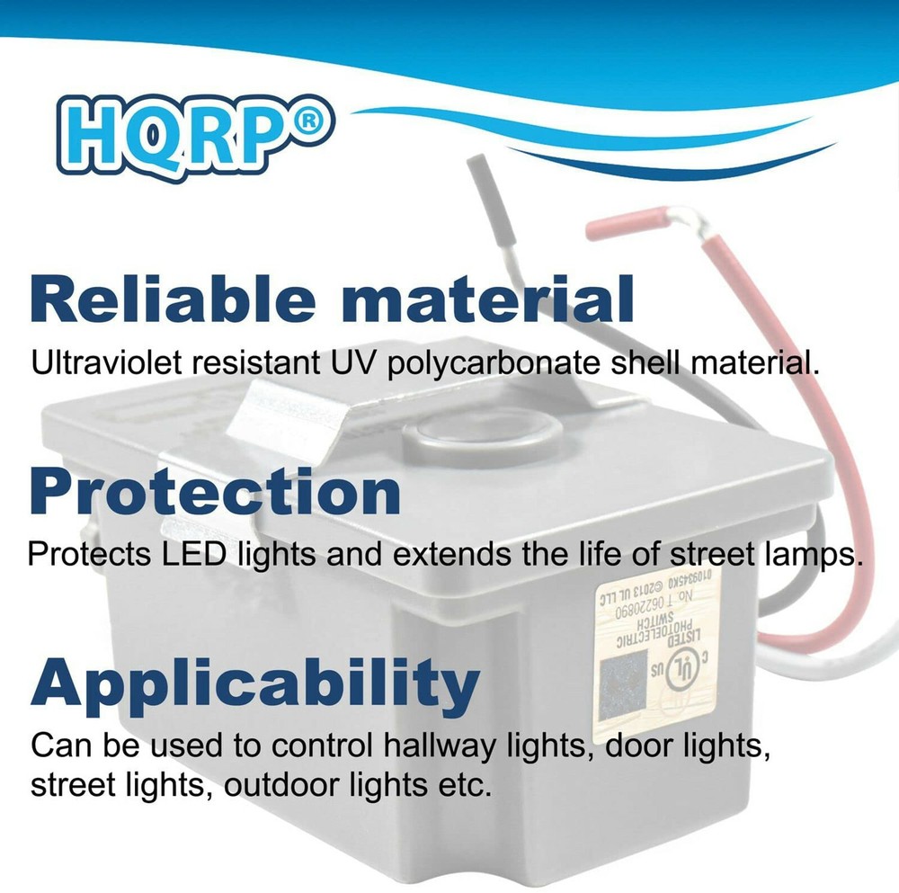 2-Pack Photocell Thermal Type Light Sensor Stem Mount Dusk Dawn Hardwired Switch