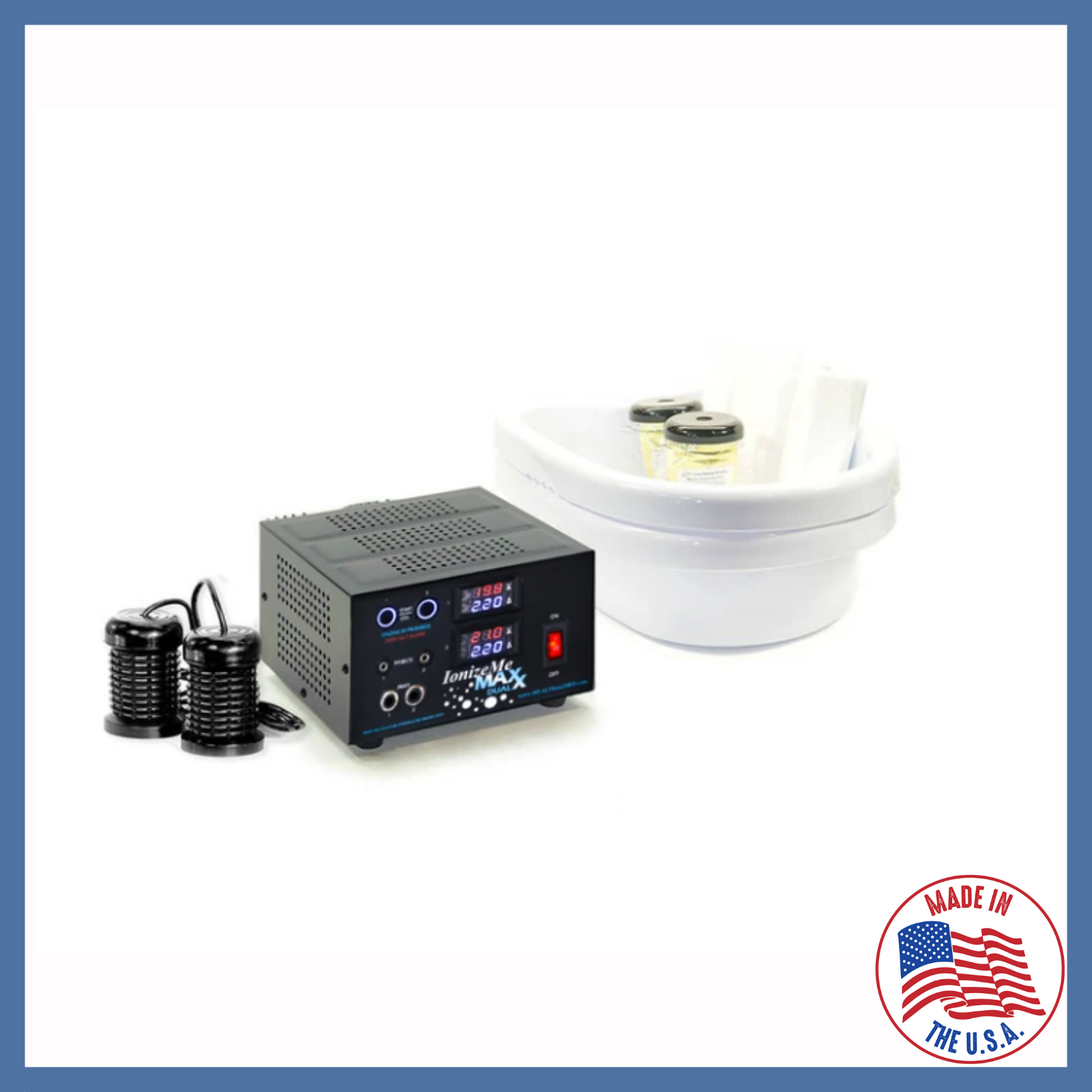 IonizeMe Maxx Dual Powerful 20V Ionic Foot Bath Spa Detox Machine Made in USA