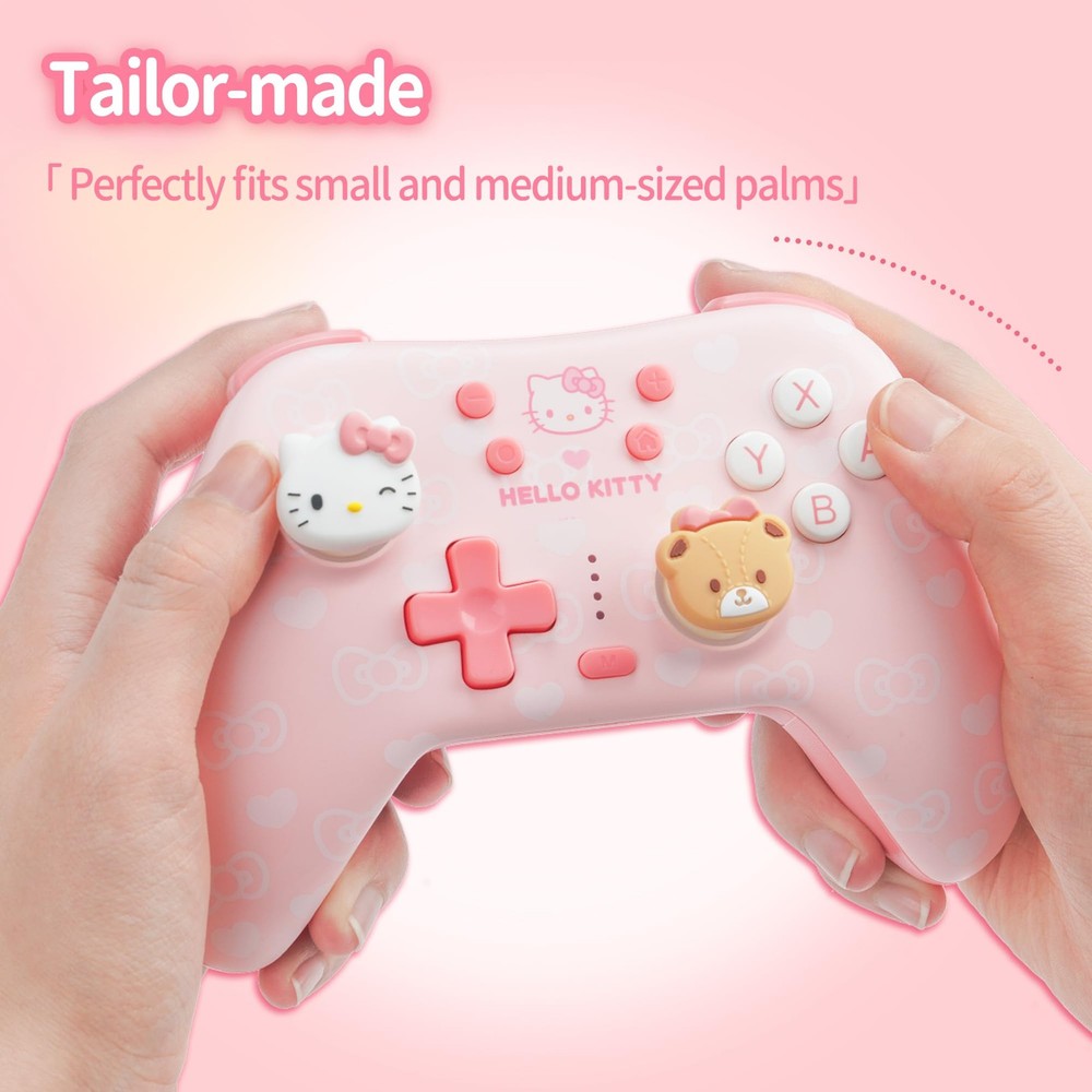 Pink Switch Controller,Hello Kitty Hall Effect Controllers Wireless for Switc...