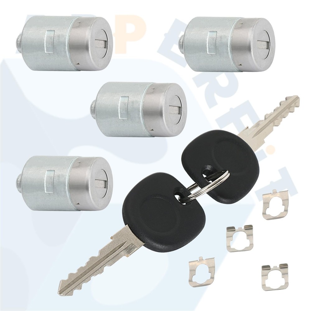 APPERFiT Door Lock Cylinders & Keys for Exterior Handle Chrome