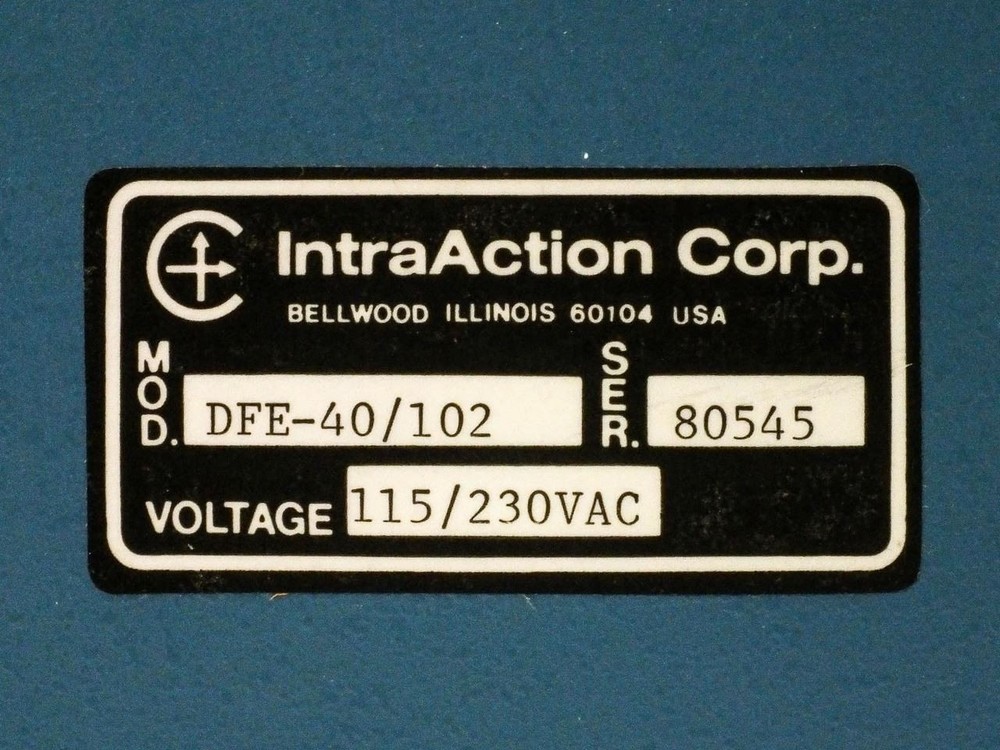 IntraAction Model DFE Modulator Driver - RF Power DFE-40/102