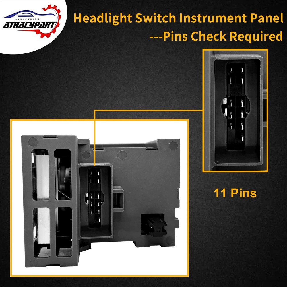 Headlight Switch Dimmer - 93443101, Black - 1995-2009