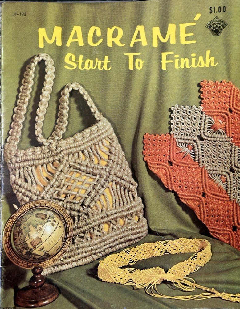4 Vintage Macrame Books