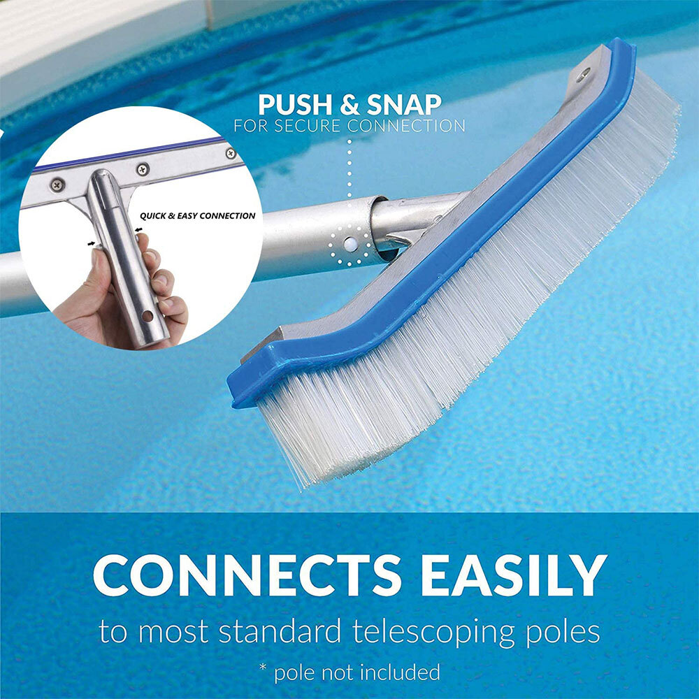 Pool Brush Head for Cleaning Pool Wall, Inground/Above Ground Pool Scrub Brushes