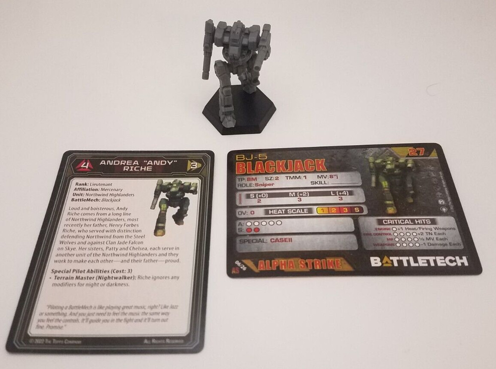 Battletech Alpha Strike - Blackjack *Mech & Cards*
