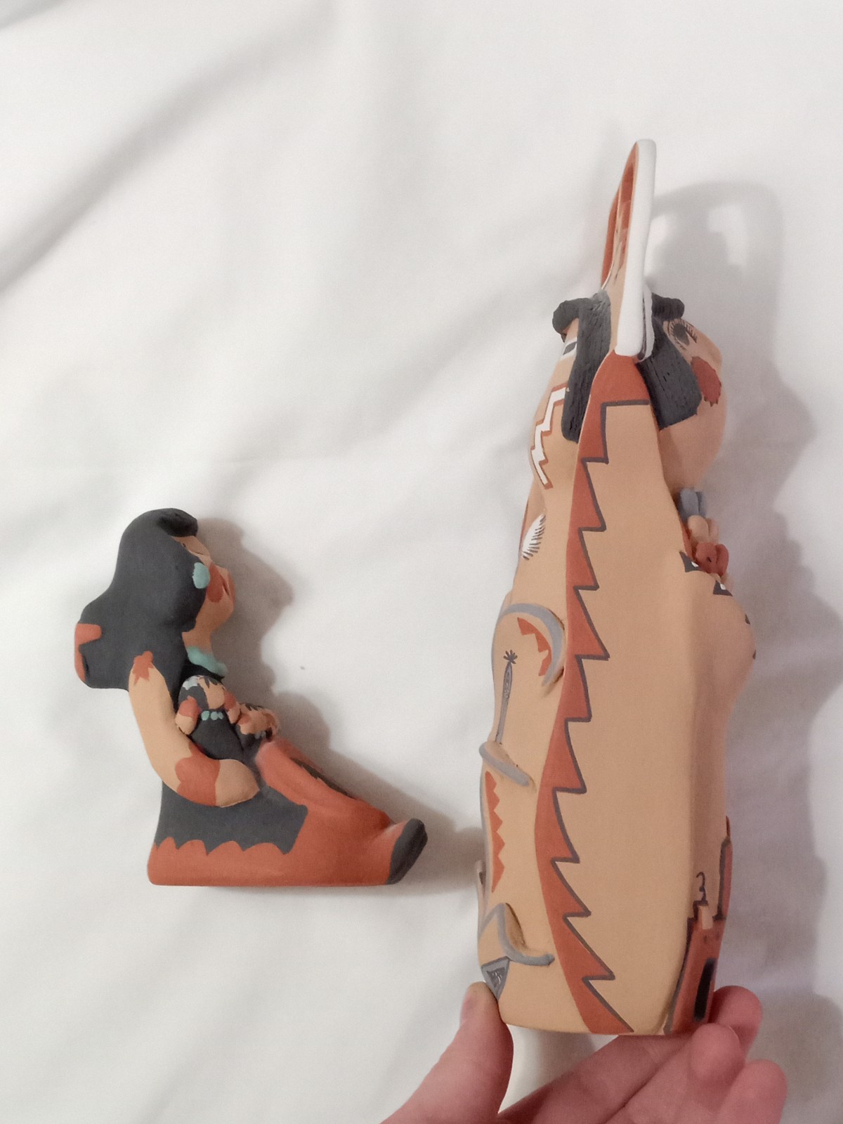 Native American Jemez Pottery Storyteller Set, Emily Fragua Tsosie & Caroline Sa